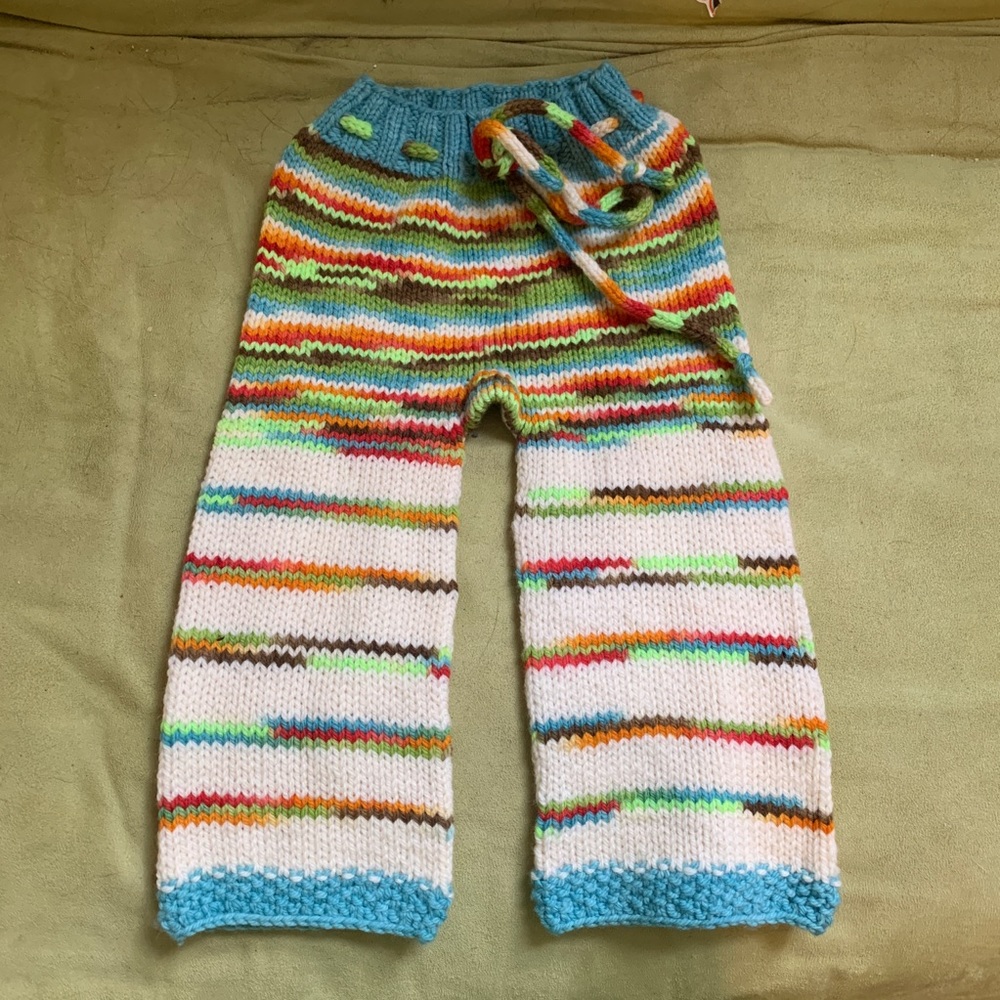 BFL Wool baby/toddler pants!  Hand-knit, new!